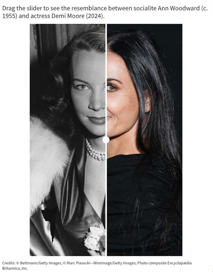 Ann Woodward and Demi Moore