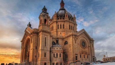 The Cathedral of Saint Paul in Minnesota. The Italian Renaissance church, built in 1915, is styled after St. Peter's in Rome.