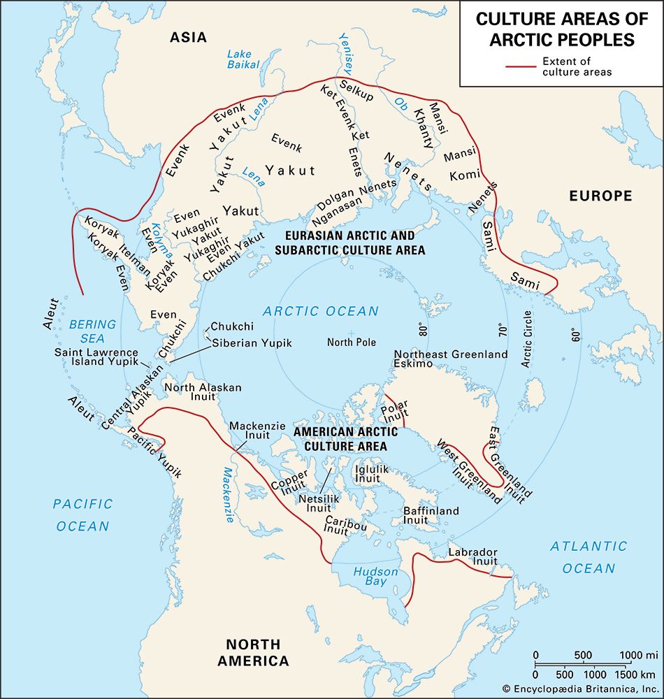 Distribution of Arctic peoples