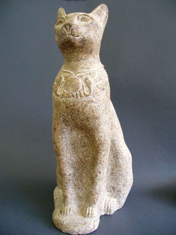 Egyptian statue of a cat, representing the goddess Bastet.