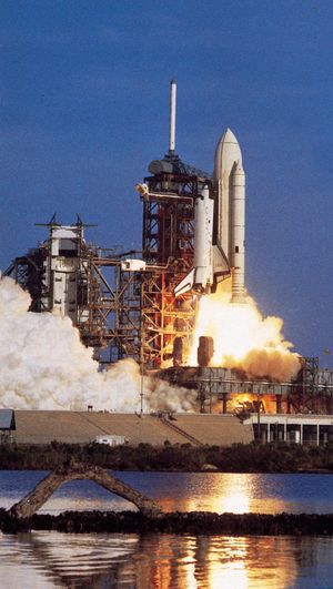 space shuttle liftoff