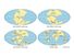 Actual continental drift of plates. Thematic map.