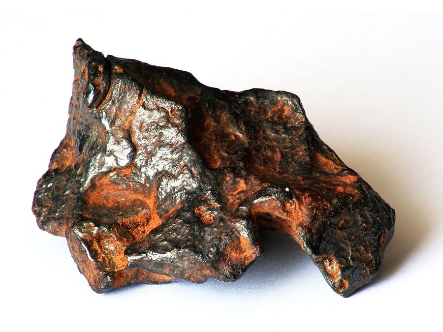 Nickel-iron meteorite, from Canyon Diablo, Arizona.