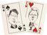 Playing cards featuring Gore and Clinton