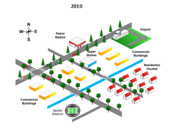 Changes in an American town - map: 2010