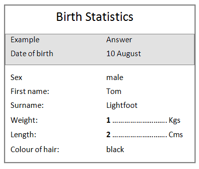 Listening Sample 16 Birth Statistics